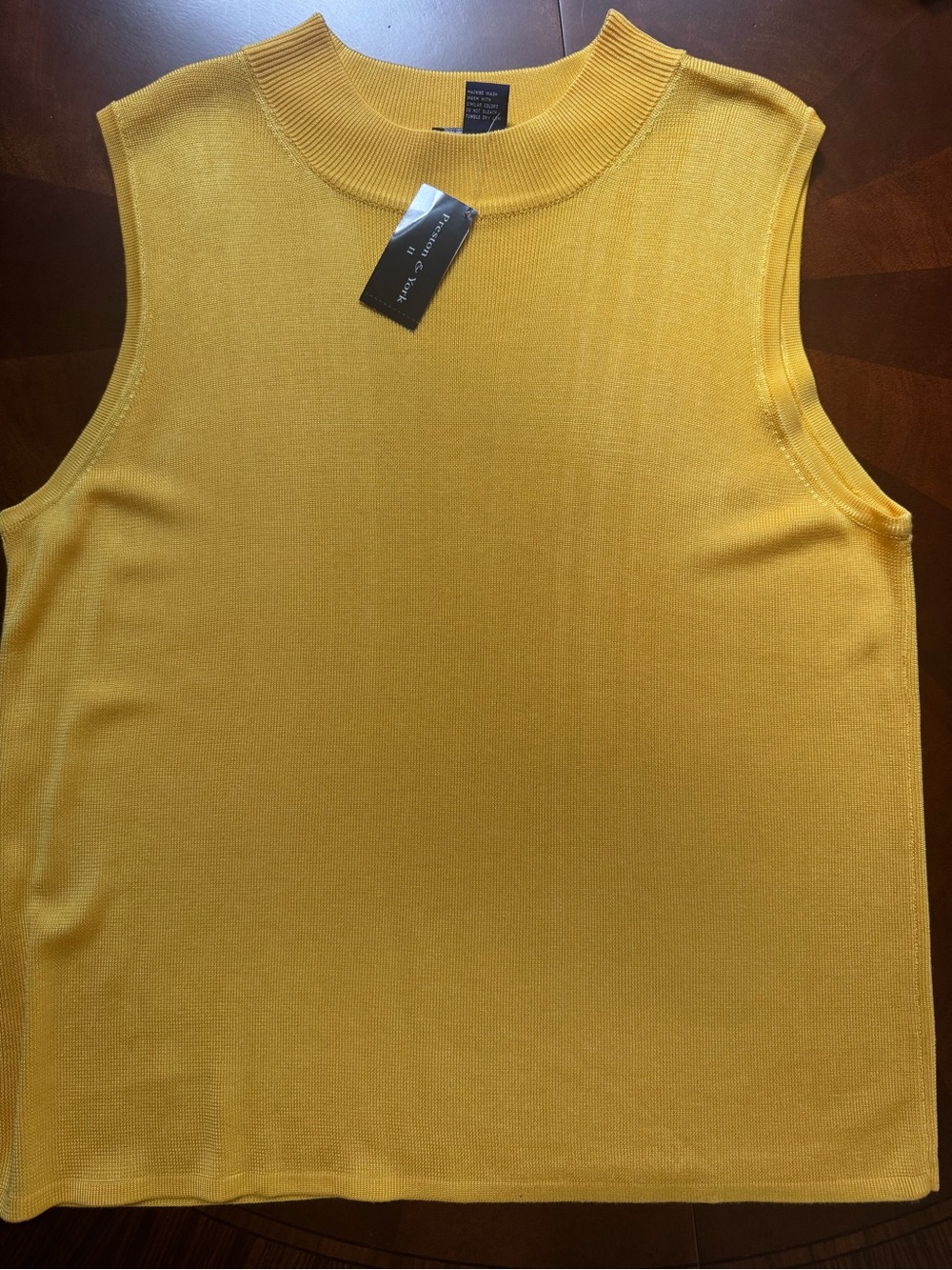 Preston & York Mustard Yellow Sleeveless Knit Shell